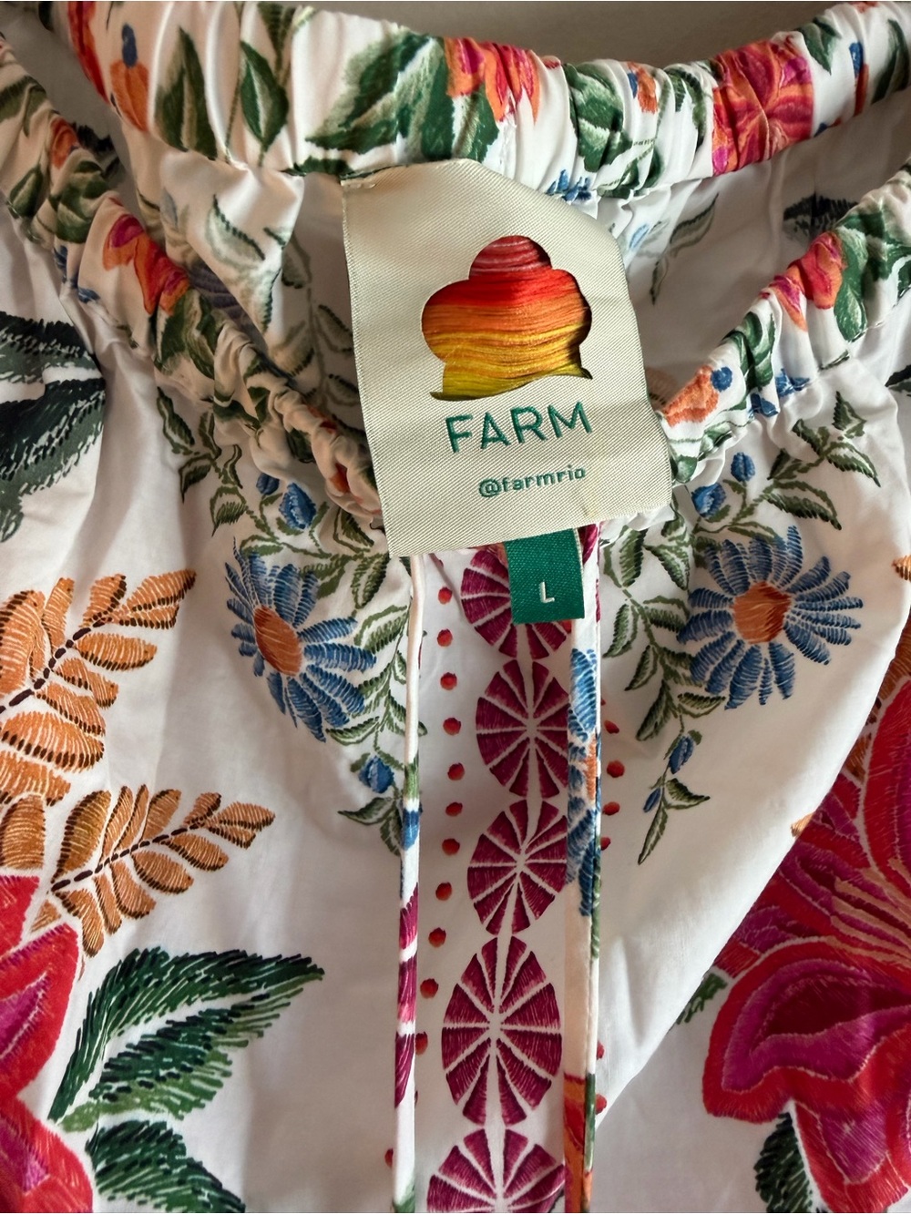 FARM Rio Floral Tiered Maxi Skirt | Size L | EUC - Picture 2 of 3